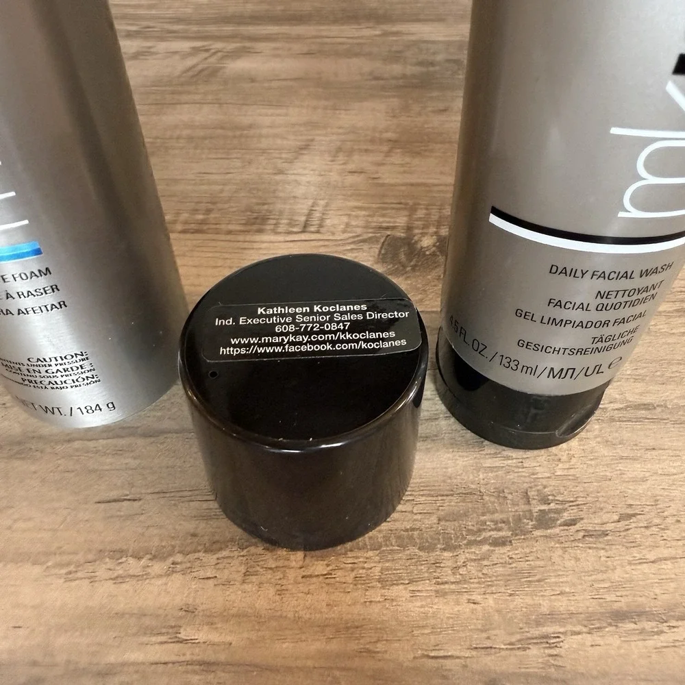 New Mary Kay MK Men Shave Foam 6.5Oz & Daily Facial Wash 4.7 Oz Set Discontinued